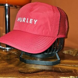 Hurley Red Cap with Breathable Mesh And Velcro Adjustable NWOT